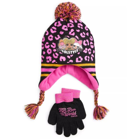 Other - Berkshire Little Girls Lol Surprise Hat & Gloves Set One Size